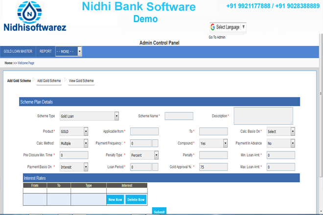 nidhi bank software